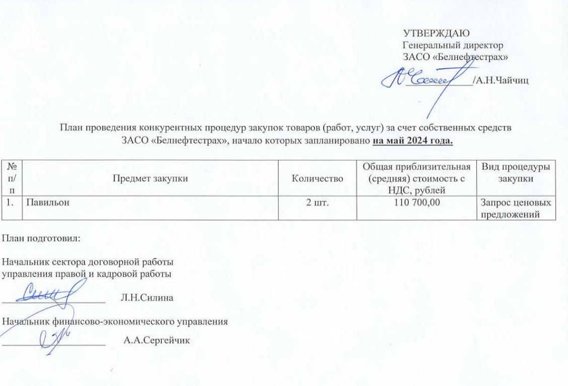 Закупки — Белнефтестрах